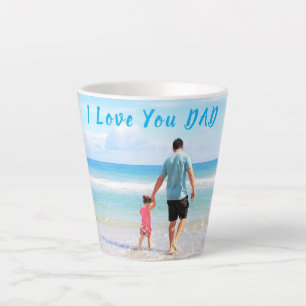 Laden Sie Ihr Papa-Foto Latte-Mug Personalisiertes Milchtasse