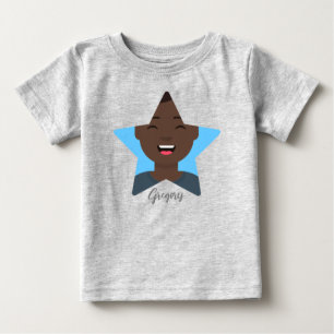 Laden Sie Ihr Superstar, Star Shape-Foto hoch Baby T-shirt