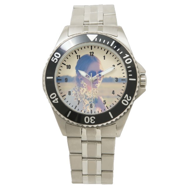 Laden Sie Ihre Foto-Nummer um die Uhr hoch (Vorderseite)