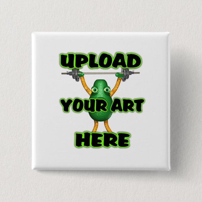 Laden Sie Ihre Kunst auf kundenspezifischen zazzle Button (Vorderseite)