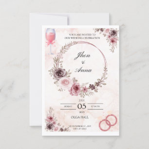 Laden Sie Ihre Liebsten zu Ihrer Hochzeit ein Einladung