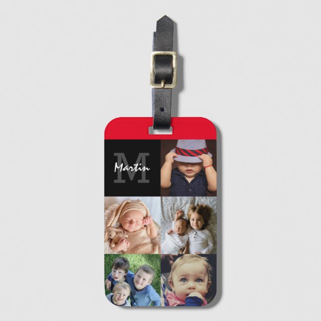 Laden Sie Ihre mit Monogramm Gepäckmarke für das F Gepäckanhänger (Vorderseite Vertikal)