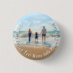 Laden Sie Ihren eigenen Foto-Button-Geschenktext h Button
