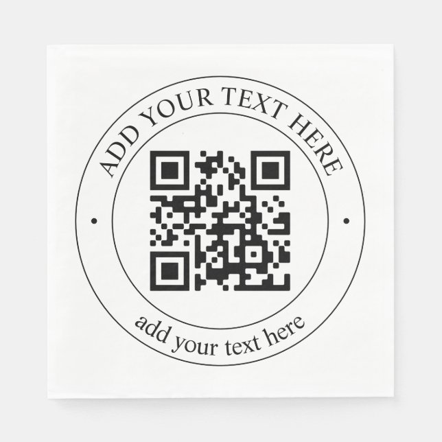 Laden Sie Ihren eigenen QR-Code und anpassbaren Te Serviette (Vorderseite)
