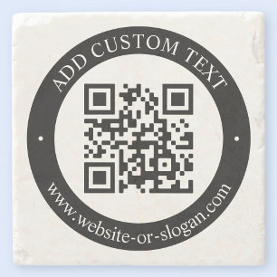 Laden Sie Ihren eigenen QR-Code und anpassbaren Te Steinuntersetzer
