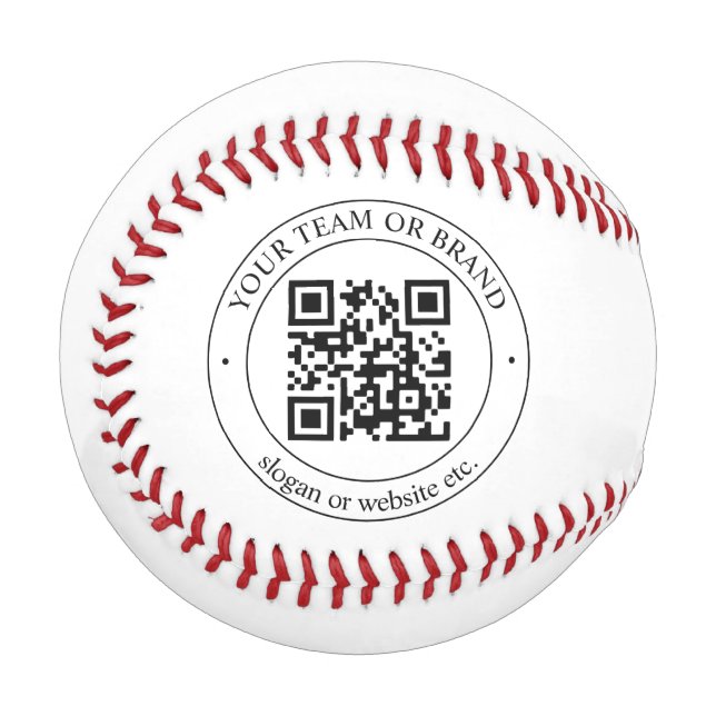 Laden Sie Ihren eigenen QR-Code und Ihren anpassba Baseball (Vorderseite Links)