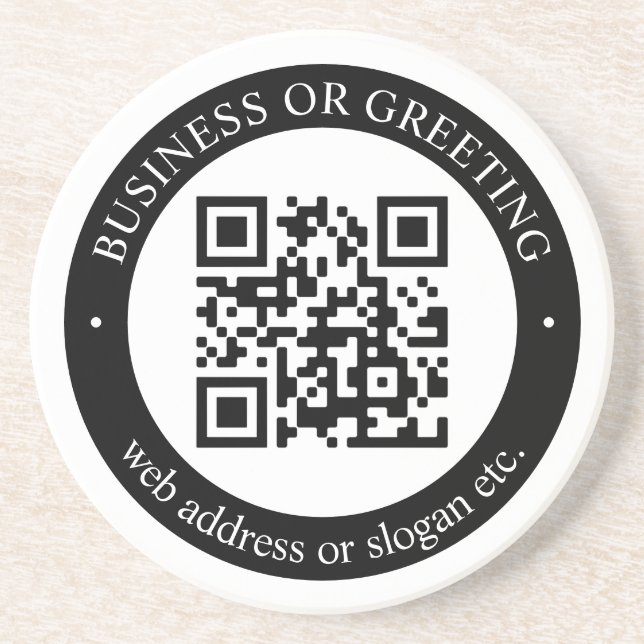 Laden Sie Ihren eigenen QR-Code und Ihren anpassba Getränkeuntersetzer (Vorne)
