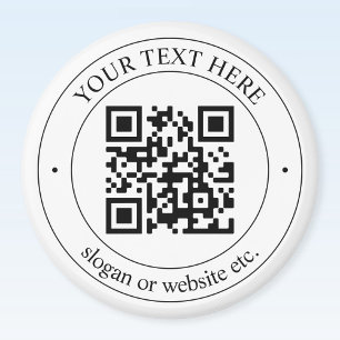 Laden Sie Ihren eigenen QR-Code und Ihren anpassba Magnet