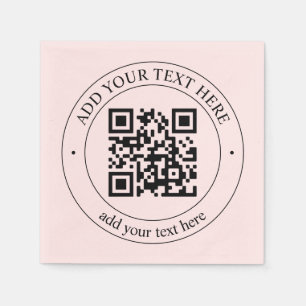 Laden Sie Ihren eigenen QR-Code und Ihren anpassba Serviette