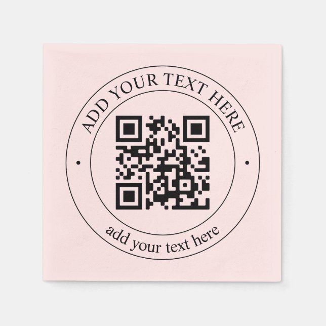 Laden Sie Ihren eigenen QR-Code und Ihren anpassba Serviette (Vorderseite)