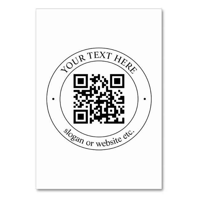 Laden Sie Ihren eigenen QR-Code und Ihren anpassba Tischnummer (Vorderseite)