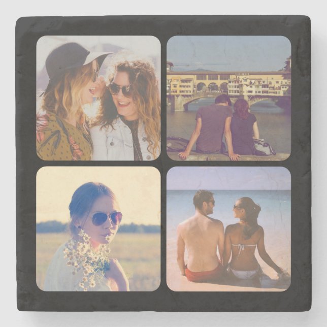 Laden Sie Ihren Foto Stein-Untersetzer hoch Steinuntersetzer (Vorderseite)