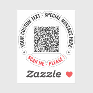 Laden Sie Ihren QR-Code-Aufkleber mit benutzerdefi Aufkleber