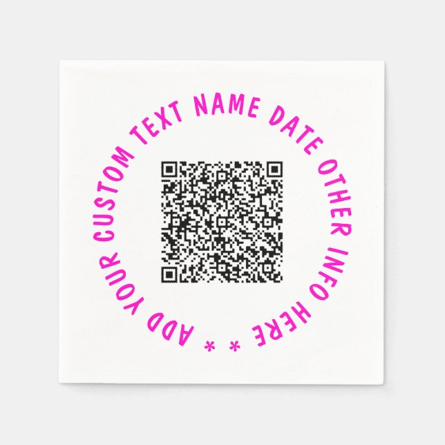 Laden Sie Ihren QR-Code hoch - Beispiel für Servie Serviette (Vorderseite)
