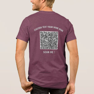 Laden Sie Ihren QR-Code hoch Fügen Sie benutzerdef Tri-Blend Shirt