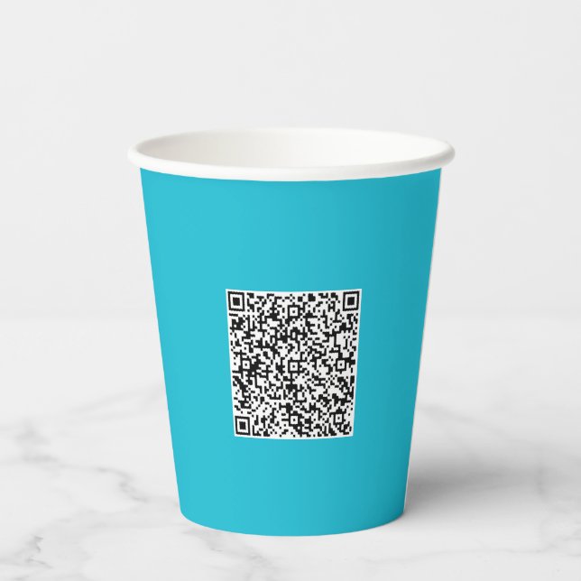 Laden Sie Ihren QR-Code hoch Papierbecher Farbe wä (Rückseite)