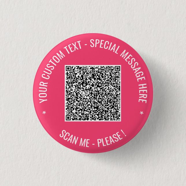 Laden Sie Ihren QR-Code mit individuellem Text - W Button (Vorderseite)