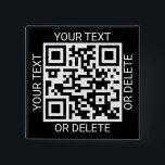 Laden Sie Ihren QR Code Moderne Website hoch oder  Button<br><div class="desc">Geben Sie jede Website oder Zahlungsanwendung mit einem benutzerdefinierten QR-Code-Quadrat-Button frei. Alle Formulierungen auf dieser Vorlage sind einfach zu personalisieren oder zu löschen, und das Bild kann durch Ihren QR-Code, Ihr Logo oder Ihr Foto ersetzt werden. Auch Farben und Schriftart lassen sich mit dem Zazzle Designwerkzeug leicht ändern. Werben Sie...</div>