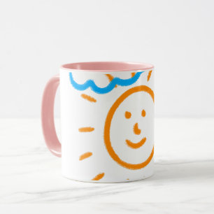 Laden Sie Kinder hoch, die das Kinderwerk in Rosa  Tasse