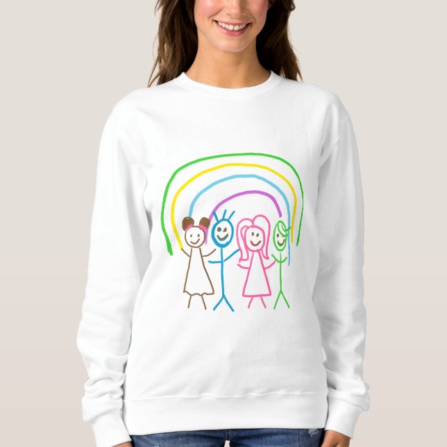 Laden Sie Kinder hoch, die Kids-Artwork Gezeichnet Sweatshirt (Vorderseite)