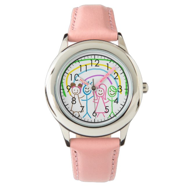 Laden Sie Kinder hoch, in denen Kids-Artwork Gezei Armbanduhr (Vorderseite)