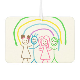 Laden Sie Kinder hoch, in denen Kids-Artwork Gezei Autolufterfrischer
