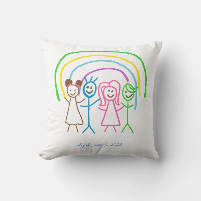 Laden Sie Kinder hoch, in denen Kids-Artwork Gezei Kissen (Vorderseite)