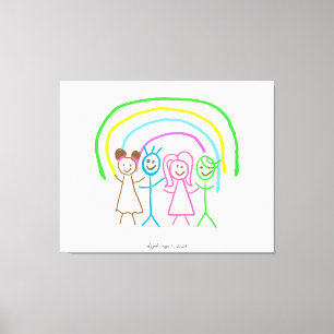 Laden Sie Kinder hoch, in denen Kids-Artwork Gezei Leinwanddruck