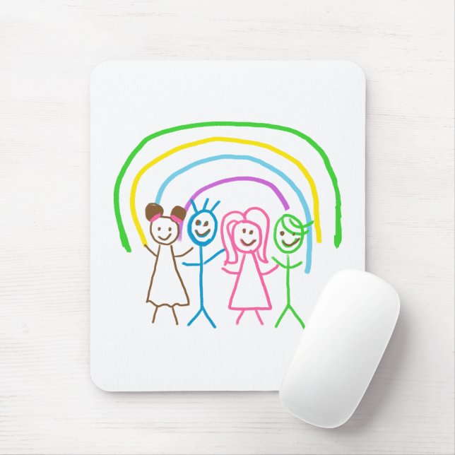 Laden Sie Kinder hoch, in denen Kids-Artwork Gezei Mousepad (Mit Mouse)