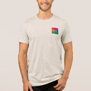 Laden Sie Logos oder Foto-Hafermehl-Mönche auf zwe Tri-Blend Shirt