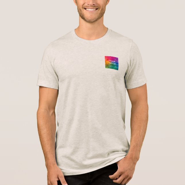 Laden Sie Logos oder Foto-Hafermehl-Mönche auf zwe Tri-Blend Shirt (Vorderseite)