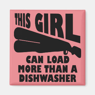 Laden Sie mehr als einen Geschirrspüler Witziger K Magnet