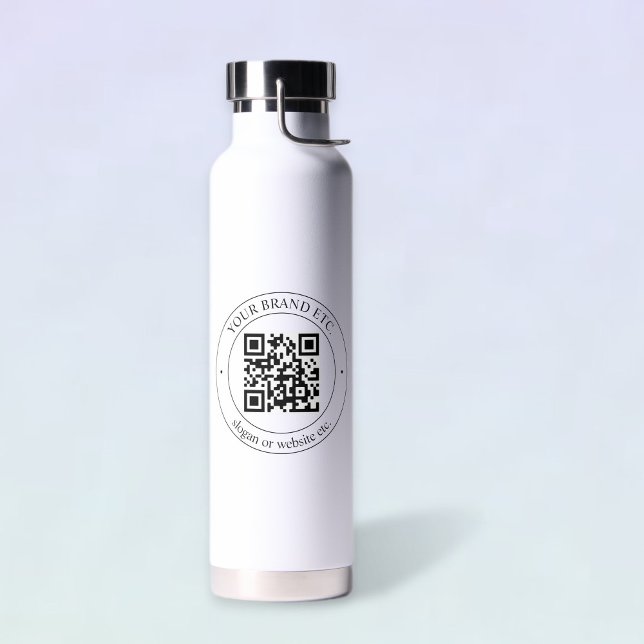 Laden Sie QR-Code und anpassbaren Text hoch Trinkflasche (Von Creator hochgeladen)
