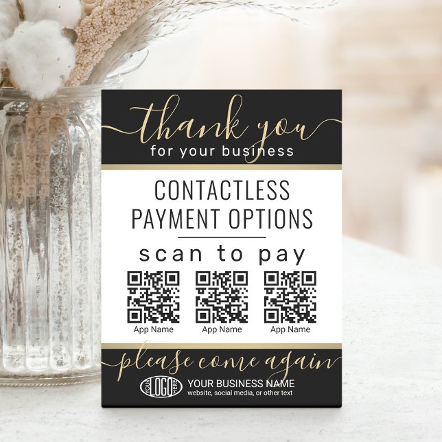 Laden Sie QR Codes & Logo 3 Payment Apps Black & G Sockelschild (Von Creator hochgeladen)