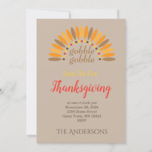 Laden Sie uns zum Thanksgiving-Dinner ein Einladung