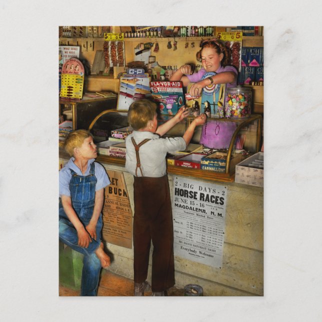 Laden - Süßigkeiten für uns beide 1940 Postkarte (Vorderseite)