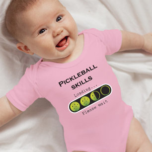 Laden von Pickleball-Fähigkeiten - grün/rosa Baby Strampler