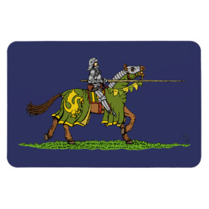 Ladender mittelalterlicher Ritter Magnet