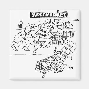 Ladendetektive in einem Supermarkt Magnet