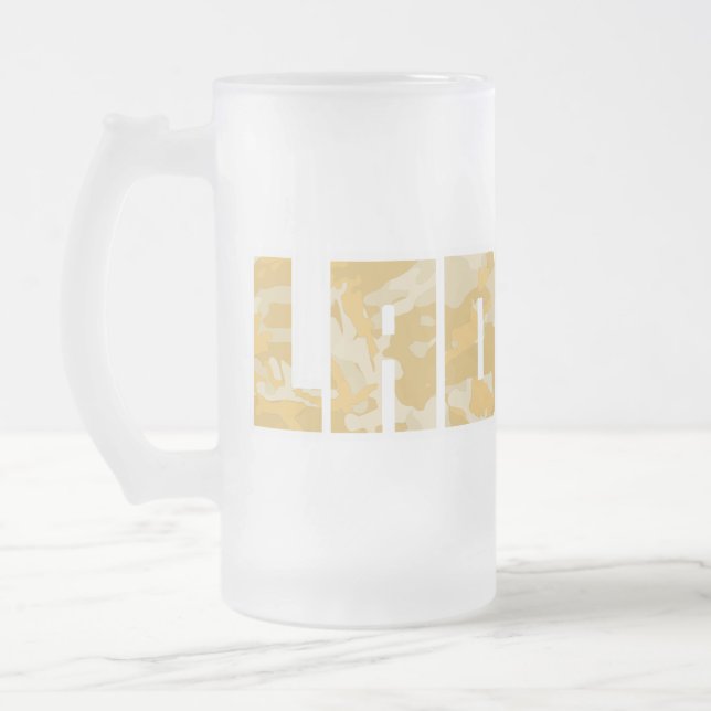"Ladette" Armee Wüste Sturm Text Bierbrauerei Tass Mattglas Bierglas (Links)