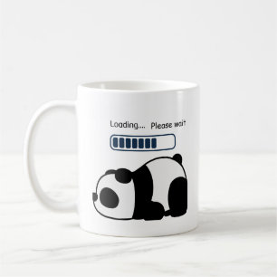 Ladevorgang Bitte Warten Lustiger Panda-Zitat  Kaffeetasse