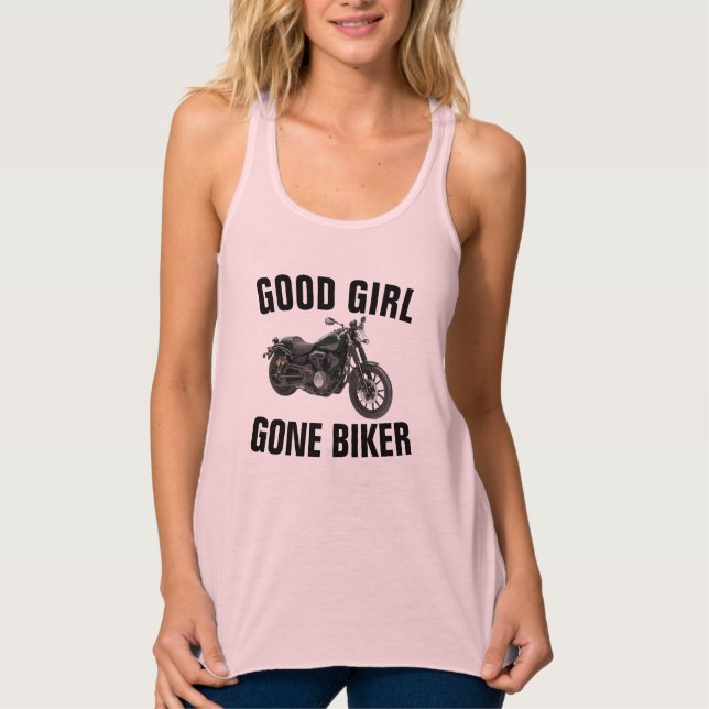 LADIES MOTORRAD "GOOD GIRL GONE BIKER" T - SHIRT (Vorderseite)
