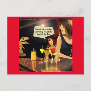 Ladies Night Out Lustige T-Rex-Szene  Postkarte