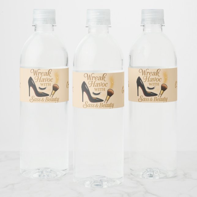 Ladies' Night Snarky Wreak Havoc Sass Water Label (Flaschen)