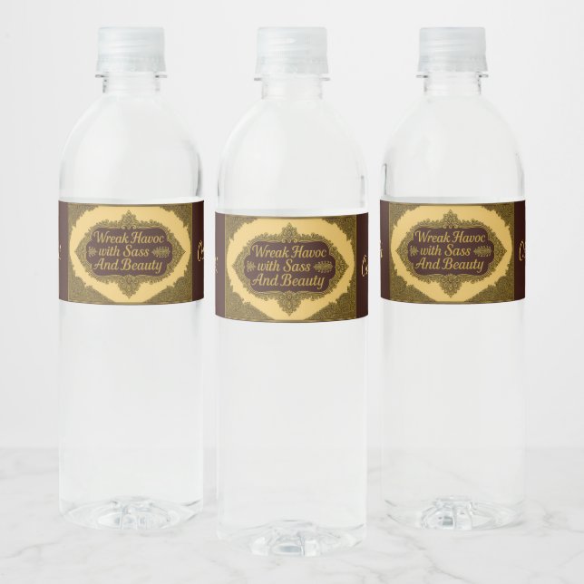 Ladies' Night Snarky Wreak Havoc Sass Water Label (Flaschen)