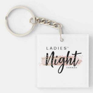 Ladies Night Wasserfarbe-Rouge Junggesellinnenabsc Schlüsselanhänger