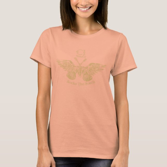 Ladies Rocks the South Burnout T-shirt (Devant)
