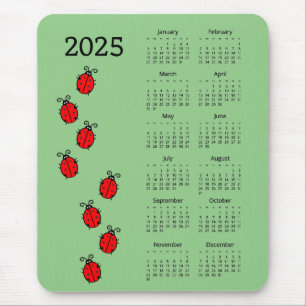 Ladiy Bugs 2025 Calendar Mousepad