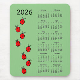 Ladiy Bugs 2026 Calendar Mousepad