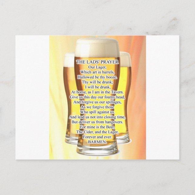 Lads Prayer Postkarte (Vorderseite)